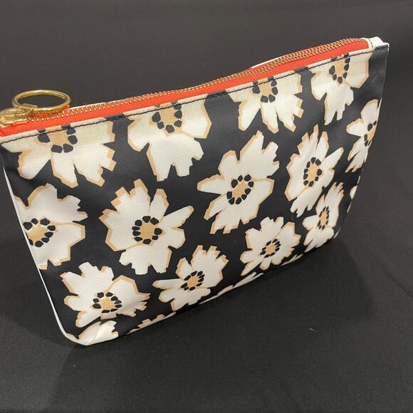 ~ Rare FOSSIL Bag Zip Clutch Daisy Floral Makeup Cosmetics Mod Pattern Pouch - Picture 8 of 11